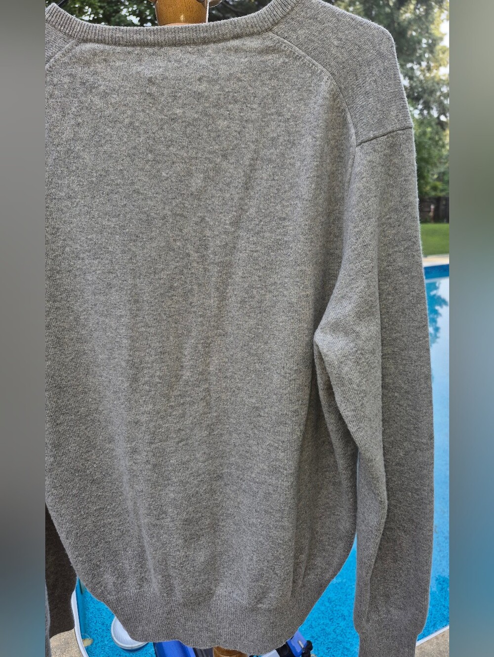 Vintage Polo Ralph Lauren V Neck Sweater Men's Large, Lambs Wool Italian Yarn - Picture 3 of 6